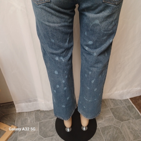 Lands' End Blue Ankle Cropped Jeans with Playful Patchwork Size 14 - Picture 8 of 14